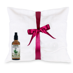 Zirben kussen 30 x 30 cm met Zirben spray